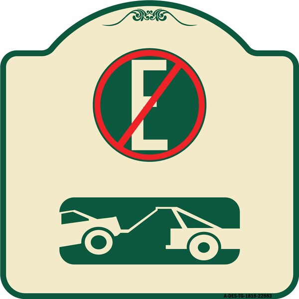 Spanish Parking Control No Estacionar Heavy-Gauge Aluminum Architectural Sign, 18" H, TG-1818-22883